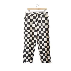P&CO 304 Service Fatigue Pants Black Checkerboard Size UK 18 (US 14)
